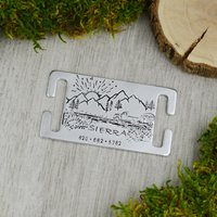 Hand Gestempelt Road Trip Hundehalsband Tag Personalisierte Haustier Id von WillisAndBella