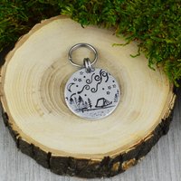 Handgestempelt Camping Haustier Id-Tag Personalisierte Hundehalsband Tag von WillisAndBella