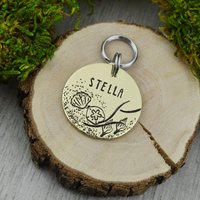 Handgestempelte Tiermarke On The Shore, Personalisierte Hundemarke von WillisAndBella