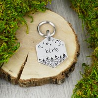 Handgestempelte Wilderness Pet Id Tag Personalisierte Hunde -/Katzenmarke von WillisAndBella