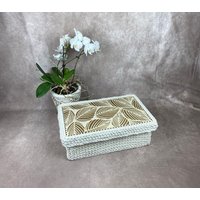 Korb Mit Deckel/ Aufbewahrungsbox/ Rechteckig/ Hochzeitsgeschenk/ Utensilo/ Xxl Korb/ von WillisHolzkiste