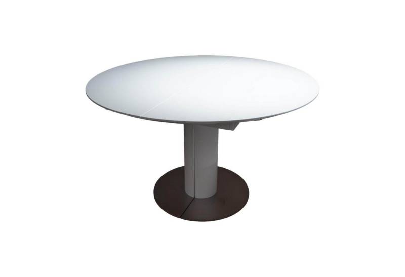 Willisau Esstisch Esstisch Modena Säule Tischplatte Massivholz Weiß Lackiert von Willisau