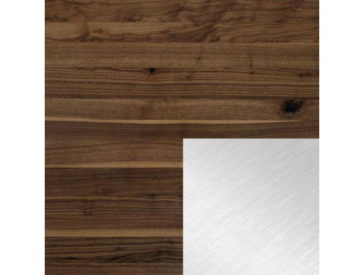 Willisau Prato Esstisch ausziehbar mit Tischplatte Holz - Nussbaum mit Charaktermerkmalen , Aluminium natur gebürstet , 180, Modern, Natur, Ausziehfunktion von Willisau