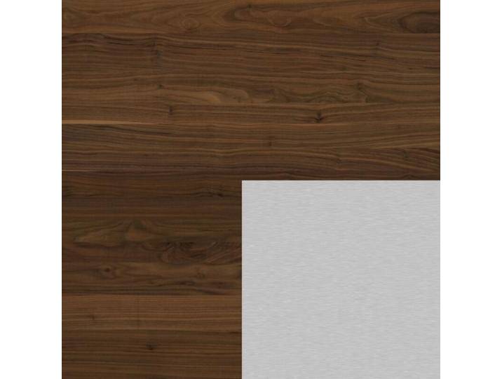 Willisau Prato Esstisch ausziehbar mit Tischplatte Holz - Nussbaum ohne Charaktermerkmale , Aluminium natur gebürstet , 160, Modern, Natur, Ausziehfunktion von Willisau