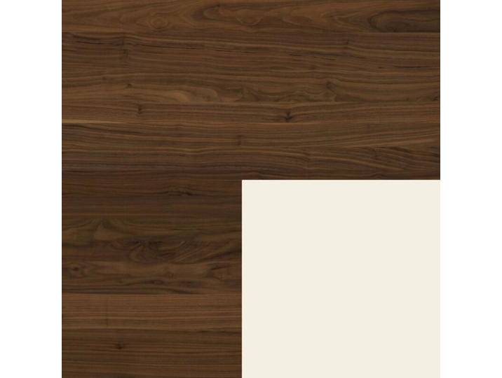 Willisau Prato Esstisch ausziehbar mit Tischplatte Holz - Nussbaum ohne Charaktermerkmale , Aluminium pulverbeschichtet weiß , 200, Modern, Natur, Ausziehfunktion von Willisau