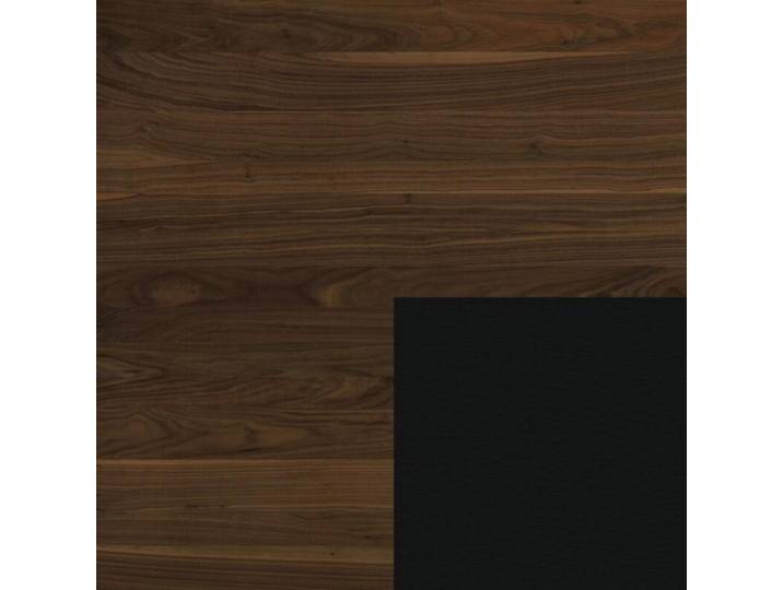 Willisau Prato Esstisch ausziehbar mit Tischplatte Holz - Nussbaum ohne Charaktermerkmale , Aluminium schwarz gebürstet , 200, Modern, Natur, Ausziehfunktion von Willisau