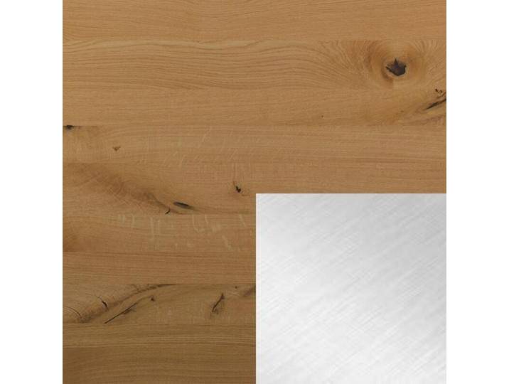 Willisau Prato Esstisch mit Tischplatte Holz - Eiche natur mit Charaktermerkmalen , Aluminium natur gebürstet , 220, Modern, Natur von Willisau
