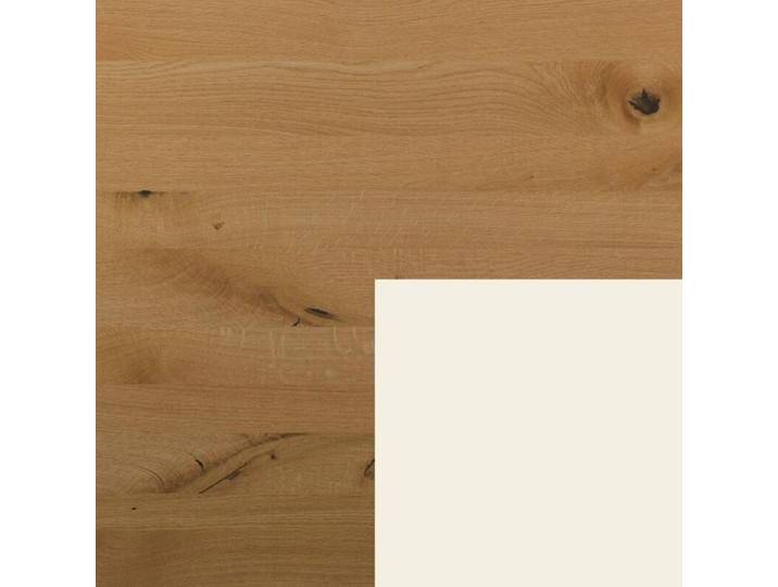 Willisau Prato Esstisch mit Tischplatte Holz - Eiche natur mit Charaktermerkmalen , Aluminium pulverbeschichtet weiß , 220, Modern, Natur von Willisau