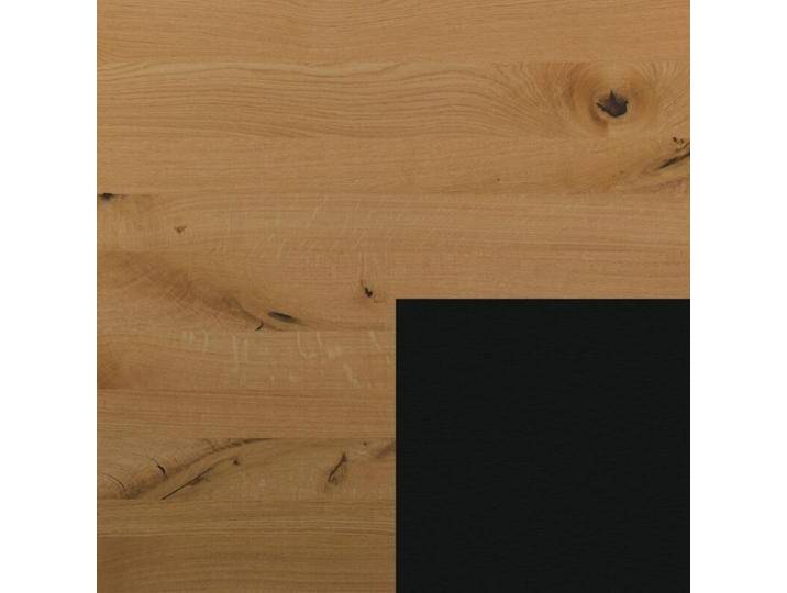 Willisau Prato Esstisch mit Tischplatte Holz - Eiche natur mit Charaktermerkmalen , Aluminium schwarz gebürstet , 180, Modern, Natur von Willisau