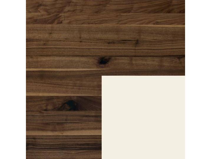 Willisau Prato Esstisch mit Tischplatte Holz - Nussbaum mit Charaktermerkmalen , Aluminium pulverbeschichtet weiß , 180, Modern, Natur von Willisau