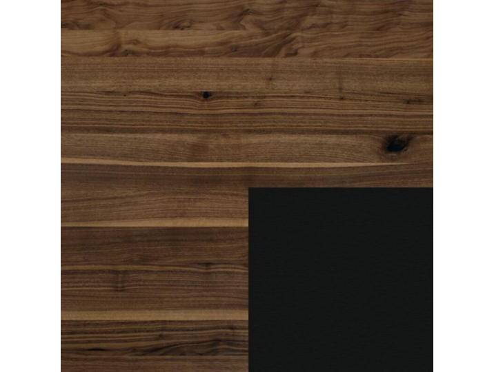 Willisau Prato Esstisch mit Tischplatte Holz - Nussbaum mit Charaktermerkmalen , Aluminium schwarz gebürstet , 180, Modern, Natur von Willisau
