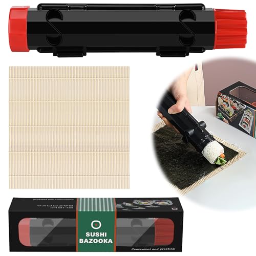 Williyatt Sushi Maker Sushi Bazooka,Sushi Maker for Professional Sushi, Sushi Set with Rolling Mat,Benutzerfreundlich und Leicht zu Reinigen, für Anfänger von Williyatt
