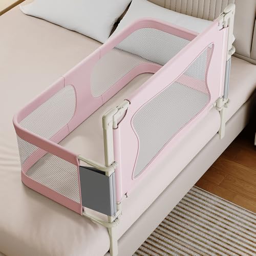 Cododo Babywiege, mitwachsende Wiege, höhenverstellbar, zusammenklappbar, Babybett mit Moskitonetz, Fenster aus atmungsaktivem und sichtbarem Netzstoff, für Babys von 0 bis 36 Monaten, Rosa von Willonin