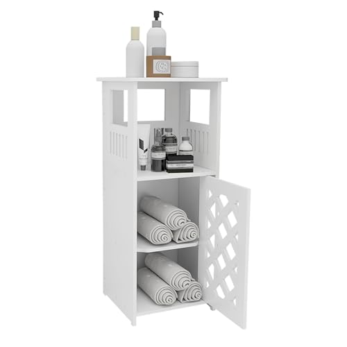 Willonin Badezimmerschrank, platzsparend, Kommode, verstellbares Regal, wasserfeste Füße, 24 x 22 x 56 cm Willonin Badezimmerschrank, platzsparend, Kommode, verstellbares Regal, wasserfeste Füße, 24 x 22 x 56 cm von Willonin