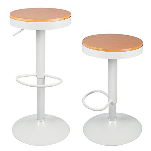 Willonin Barhocker, höhenverstellbar, Barstühle, verstellbar, für Küche, Barhocker, mit Fußstütze, 360° drehbar, Weiß, 2 Stück Willonin Barhocker, höhenverstellbar, Barstühle, verstellbar, für Küche, Barhocker, mit Fußstütze, 360° drehbar, Weiß, 2 Stück von Willonin