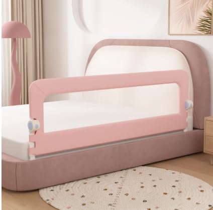Willonin Bettgitter, faltbar, ohne Bohren | kompatibel mit mehreren Matratzentypen, tragbar, Bettgitter für Kinder, faltbar, F, 150 x 73 – 86 cm – Rosa Willonin Bettgitter, faltbar, ohne Bohren | kompatibel mit mehreren Matratzentypen, tragbar, Bettgitter für Kinder, faltbar, F, 150 x 73 – 86 cm – Rosa von Willonin