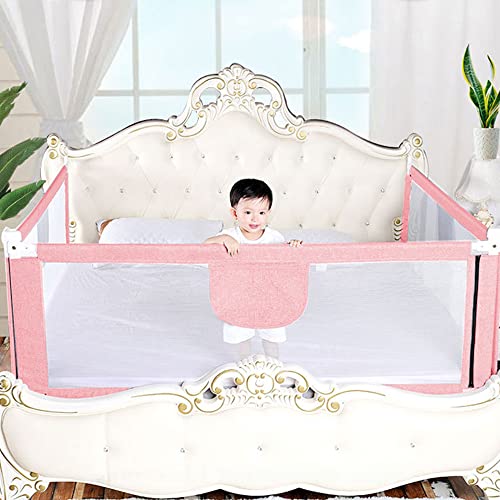 Willonin Bettgitter für Kinder, tragbar, Bettschiene, Schutz gegen Stürze, Kinderbett, einfach zu installieren, 1,8 m, Rosa Willonin Bettgitter für Kinder, tragbar, Bettschiene, Schutz gegen Stürze, Kinderbett, einfach zu installieren, 1,8 m, Rosa von Willonin