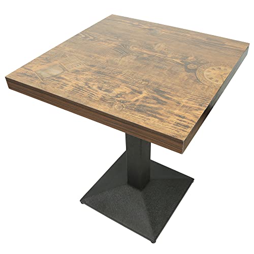 Willonin Bistrotisch, Kaffeetisch, Esstisch, Bar, Abendessen, Mahlzeiten, Restaurant, Haus, Innenbereich, Esstisch, quadratisch, MDF, maximale Belastung 120 kg, 60 x 60 x 75 cm (Uhr) von Willonin