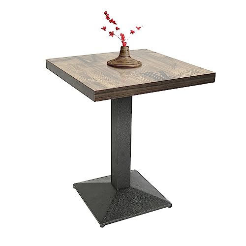 Willonin Esstisch, quadratischer Tisch mit Fuß, einzigartig im europäischen Stil, Beine aus Metall, Platte aus Holz (MDF), 60 x 60 x 75 cm von Willonin
