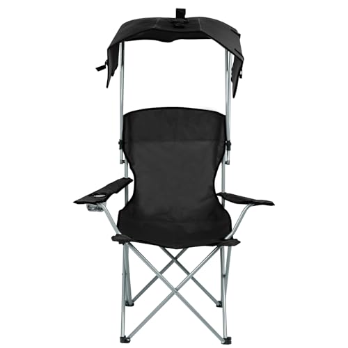 Willonin Klappstühle zum Angeln – faltbarer Sitz, tragbar, leicht, Campingstuhl – Angeln – Regisseure – mit Getränkehalter und Tasche 50 x 50 x 90/120 cm, 2 Stück, Schwarz von Willonin