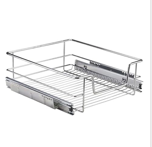 Willonin Küchenschublade, Küchenschublade Teleskopschublade, Verchromt Belastbar Korbauszug Haushalt Teleskopschublade Schrankauszug (57 * 14 * 44cm -1) von Willonin