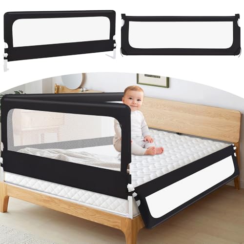 Willonin Tragbares Bettgitter für Kinder, faltbar, Sicherheitsgitter für Kinder, Bett, Netzstoff/C, 180 x 70 x 26 cm, Schwarz Willonin Tragbares Bettgitter für Kinder, faltbar, Sicherheitsgitter für Kinder, Bett, Netzstoff/C, 180 x 70 x 26 cm, Schwarz von Willonin