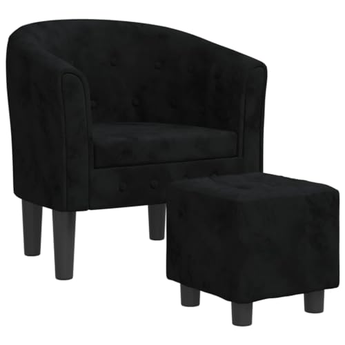 Willood,Club Chair,Sessel mit fußhocker,Sessel mit rückenlehne,samt Sessel mit rückenlehne und fußhocker,Schwarz,Mit Fußhocker Willood,Club Chair,Sessel mit fußhocker,Sessel mit rückenlehne,samt Sessel mit rückenlehne und fußhocker,Schwarz,Mit Fußhocker von Willood