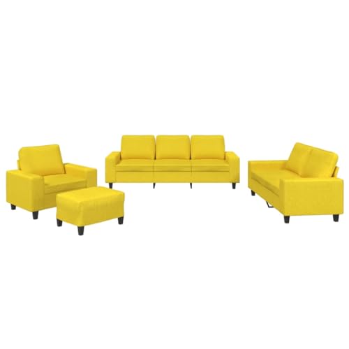 Willood 2 Sitzer + 3 Sitzer Sofa + Sessel + Hocker Couch Gästesofa fürs Wohnzimmer Schlafzimmer Gästezimmer Modern Hellgelb Willood 2 Sitzer + 3 Sitzer Sofa + Sessel + Hocker Couch Gästesofa fürs Wohnzimmer Schlafzimmer Gästezimmer Modern Hellgelb von Willood