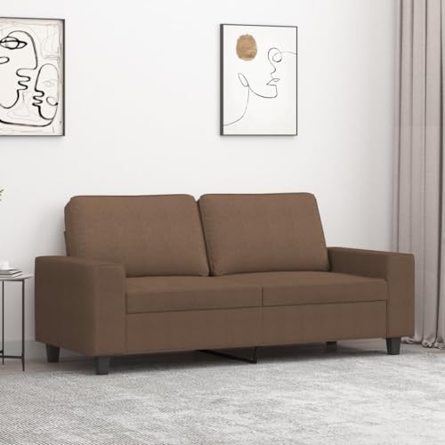 Willood 2 Sitzer Sofa Couch Gästesofa fürs Wohnzimmer Schlafzimmer Gästezimmer Modern Braun 140 cm Stoff von Willood