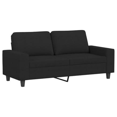 Willood 2 Sitzer Sofa Gästesofa fürs Wohnzimmer Schlafzimmer Gästezimmer Modern Schwarz 140 cm Stoff von Willood