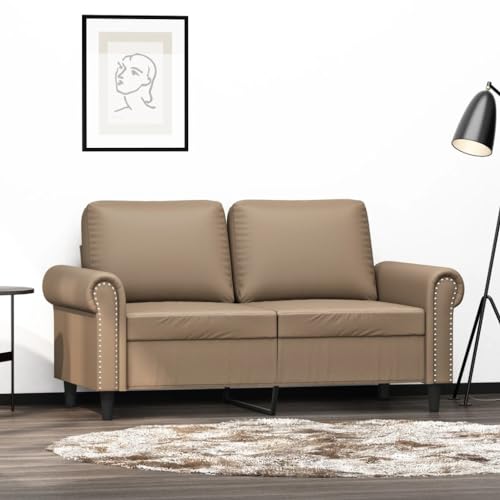 Willood 2-Sitzer-Sofa Loungesofa Couch mit Armlehnen Rückenkissen, Wohnzimmersofa Designsofa Metallgestell, Sitzmöbel Zweisitze,Multi-Sofa, Cappuccino-Braun 120 cm Kunstleder Willood 2-Sitzer-Sofa Loungesofa Couch mit Armlehnen Rückenkissen, Wohnzimmersofa Designsofa Metallgestell, Sitzmöbel Zweisitze,Multi-Sofa, Cappuccino-Braun 120 cm Kunstleder von Willood