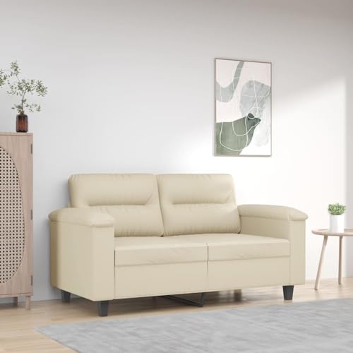 Willood 2-Sitzer Sofa Loungesofa Couch mit Armlehnen Rückenkissen, Wohnzimmersofa Designsofa mit Metallgestell, Sitzmöbel Zweisitzer Creme 120 cm Kunstleder Willood 2-Sitzer Sofa Loungesofa Couch mit Armlehnen Rückenkissen, Wohnzimmersofa Designsofa mit Metallgestell, Sitzmöbel Zweisitzer Creme 120 cm Kunstleder von Willood