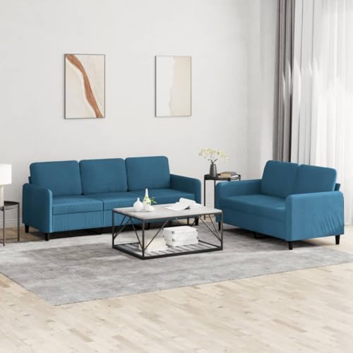 Willood 2-TLG. Sofagarnitur Blau Samt Willood 2-TLG. Sofagarnitur Blau Samt von Willood