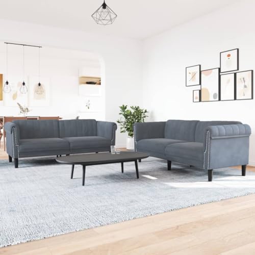 Willood 2-TLG. Sofagarnitur Dunkelgrau Samt Loungesofa Lounge Sitzmöbel Wohnzimmer Sofas3209220 Willood 2-TLG. Sofagarnitur Dunkelgrau Samt Loungesofa Lounge Sitzmöbel Wohnzimmer Sofas3209220 von Willood
