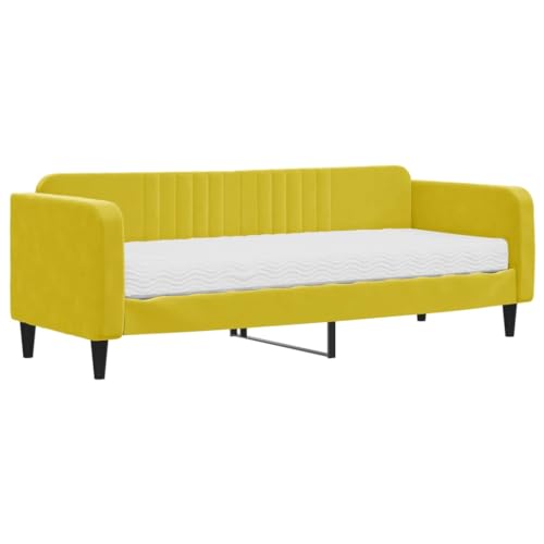 Willood 2 in 1 Tagesbetten Gästebetten Bettgestelle Schlafsofas für Jugendliche Schlafsofas aus Samt Gelb 80 x 200 cm von Willood
