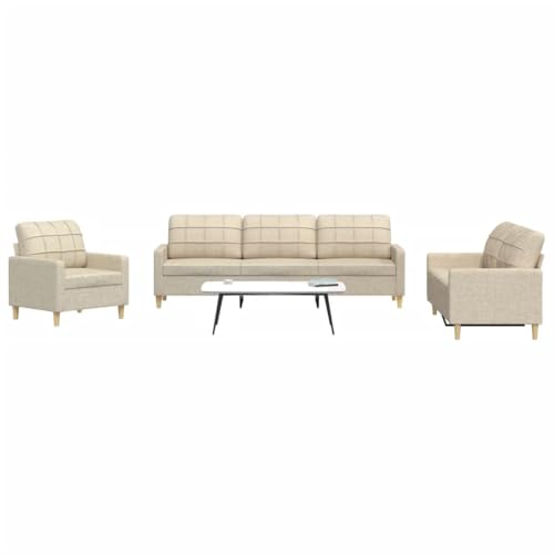 Willood 3-TLG. Sofagarnitur Creme Stoff Ohne Fußhocker3037817de Willood 3-TLG. Sofagarnitur Creme Stoff Ohne Fußhocker3037817de von Willood