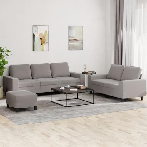Willood 3-TLG. Sofagarnitur Taupe Stoff Loungesofa Lounge Sitzmöbel Wohnzimmer Sofas3201913 von Willood