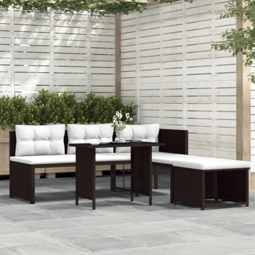 Willood 4-TLG. Garten-Lounge-Set Poly Rattan Braun von Willood