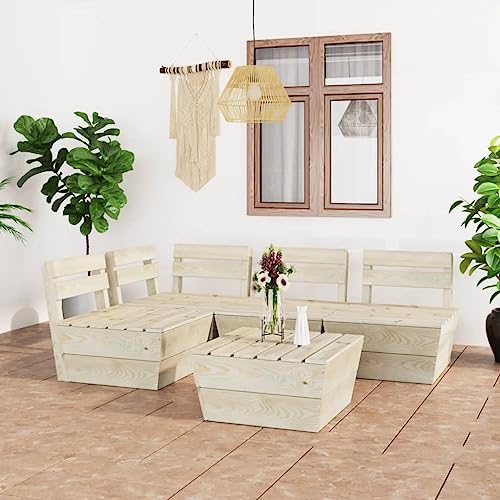 Willood 5-TLG. Garten-Paletten-Lounge-Set Imprägniertes Fichtenholz Willood 5-TLG. Garten-Paletten-Lounge-Set Imprägniertes Fichtenholz von Willood