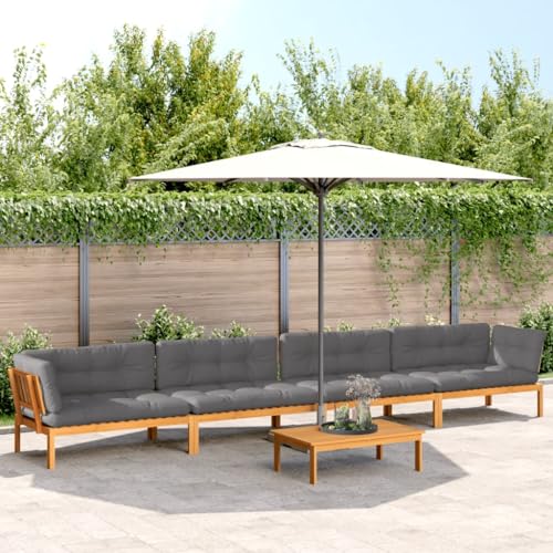 Willood 5tlg.Garten-Sofagarnitur aus Paletten mit Kissen Akazie Lounge Set Modular, Gartenbank Gartentisch Gartenmöbel,OutdoorSofanholz Garnitur 1 Dunkelbraun Grau Willood 5tlg.Garten-Sofagarnitur aus Paletten mit Kissen Akazie Lounge Set Modular, Gartenbank Gartentisch Gartenmöbel,OutdoorSofanholz Garnitur 1 Dunkelbraun Grau von Willood