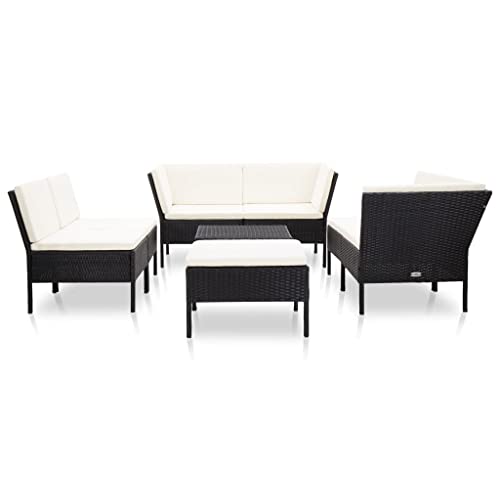 Willood 8-TLG. Gartenmöbel Garten-Lounge-Set mit Auflagen Lounge Sitzgruppe Gartenset Rattanmöbel Gartensofa Sitzgarnitur Rattansofa Poly Rattan Schwarz Willood 8-TLG. Gartenmöbel Garten-Lounge-Set mit Auflagen Lounge Sitzgruppe Gartenset Rattanmöbel Gartensofa Sitzgarnitur Rattansofa Poly Rattan Schwarz von Willood