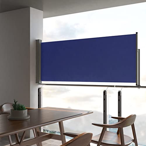 Willood Ausziehbare Seitenmarkise, Sichtschutz Windschutz Markise, Balkon Sichtschutz Seitlich, 100x300 cm Blau Willood Ausziehbare Seitenmarkise, Sichtschutz Windschutz Markise, Balkon Sichtschutz Seitlich, 100x300 cm Blau von Willood