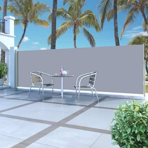 Willood Ausziehbare Seitenmarkise 160x500 cm Grau Sichtschutz Windschutz Sonnenschutz Balkon Willood Ausziehbare Seitenmarkise 160x500 cm Grau Sichtschutz Windschutz Sonnenschutz Balkon von Willood