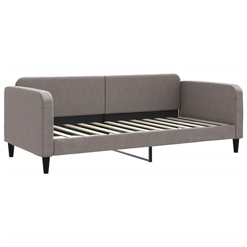 Willood Ausziehbares Bettgestell 2-in-1-Schlafsofa Tagesbett Gästebett Taupe 90 x 200 cm ohne Matratze von Willood