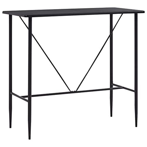 Willood Bartisch Bistrotisch Stehtisch Esstisch Tisch Partytisch Küchenbartisch Küchentisch Tresentisch Bartresen Schwarz 120 x 60 x 110 cm MDF von Willood