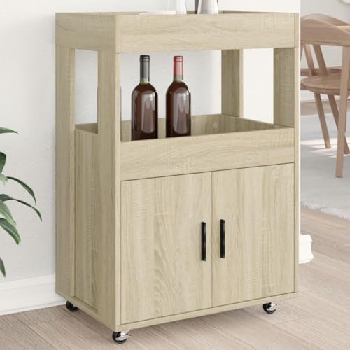 Willood Barwagen Sonoma-Eiche 60x39,5x89 cm Holzwerkstoff von Willood
