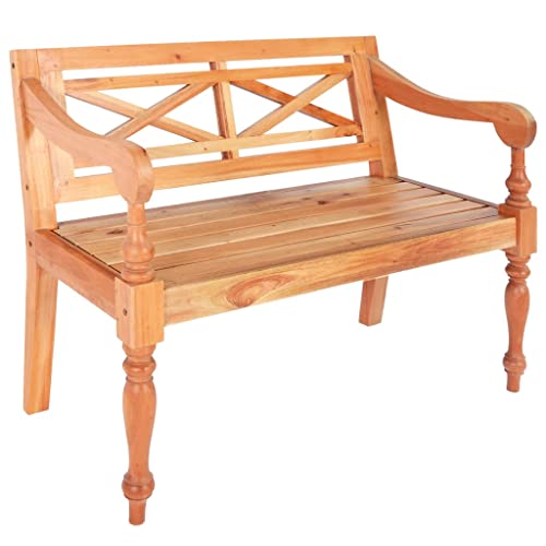 Willood Batavia-Sitzbank 98 cm Mahagoni Massivholz Hellbraun von Willood