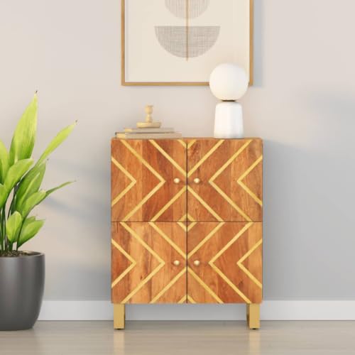 Willood Beistellschrank Braun und Schwarz 60x33,5x75cm Massivholz Mango Willood Beistellschrank Braun und Schwarz 60x33,5x75cm Massivholz Mango von Willood