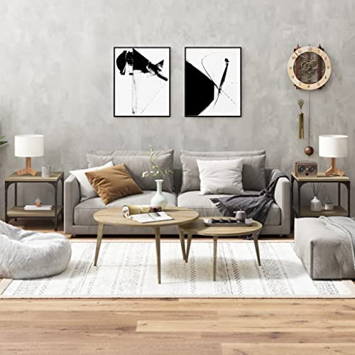 Willood Beistelltische 2 STK. Sonoma-Eiche 40x40x40 cm Holzwerkstoff von Willood