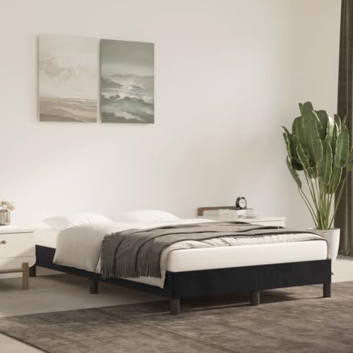 Willood Bettgestell Polsterbett ohne Matratze Lattenrost Samt Einzelbett Schwarz 120 x 190 x 25 cm Willood Bettgestell Polsterbett ohne Matratze Lattenrost Samt Einzelbett Schwarz 120 x 190 x 25 cm von Willood